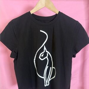 Baby Phat Black T-Shirt with Cat Logo, Size XL